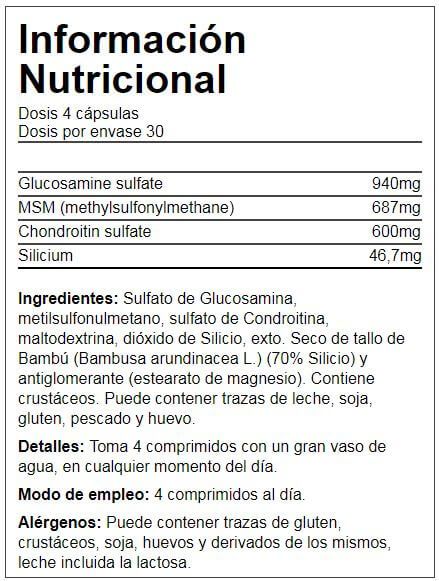 Información nutricional