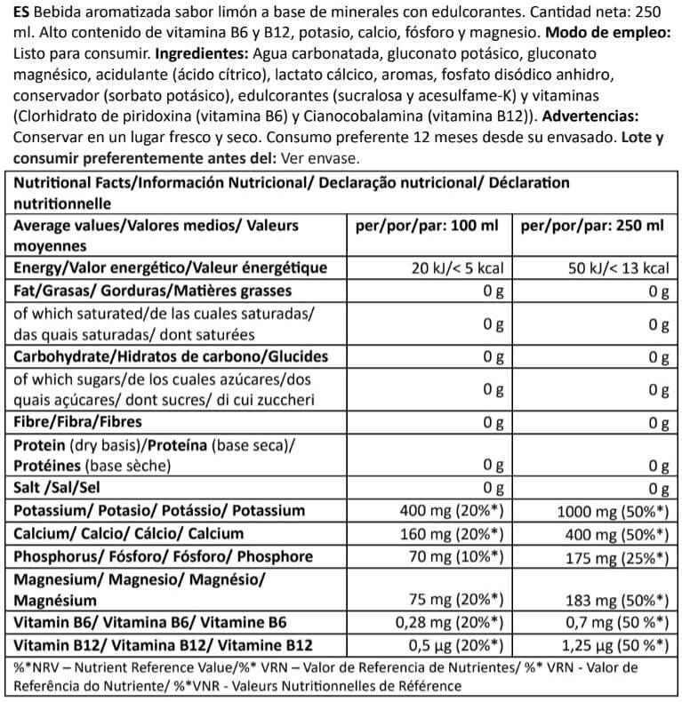 Información nutricional
