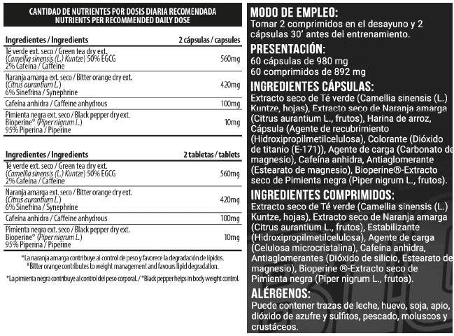 Información nutricional