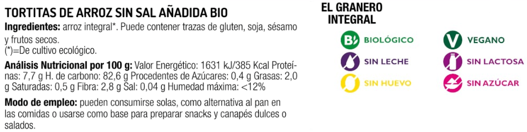 Información nutricional