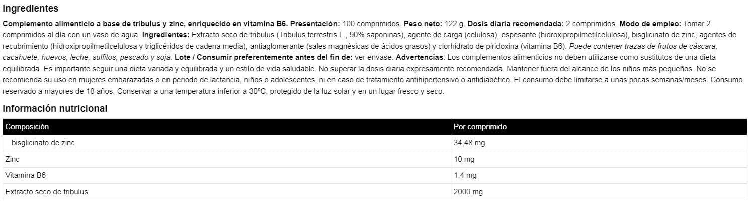 Información nutricional