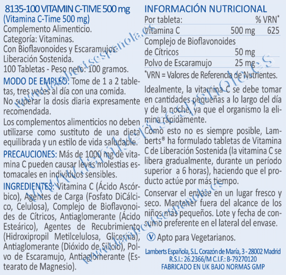 Información nutricional