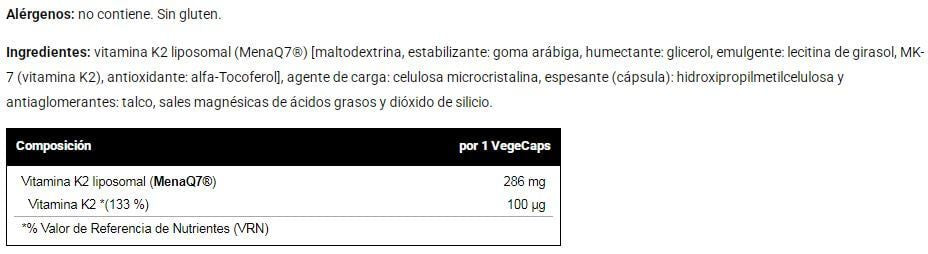 Información nutricional
