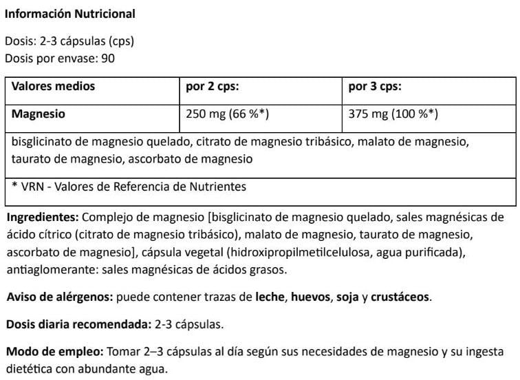 Información nutricional