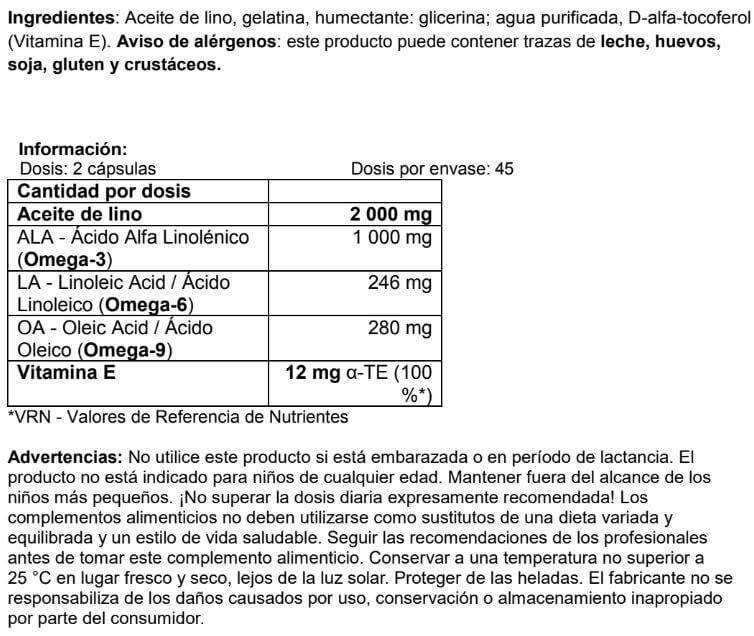 Información nutricional