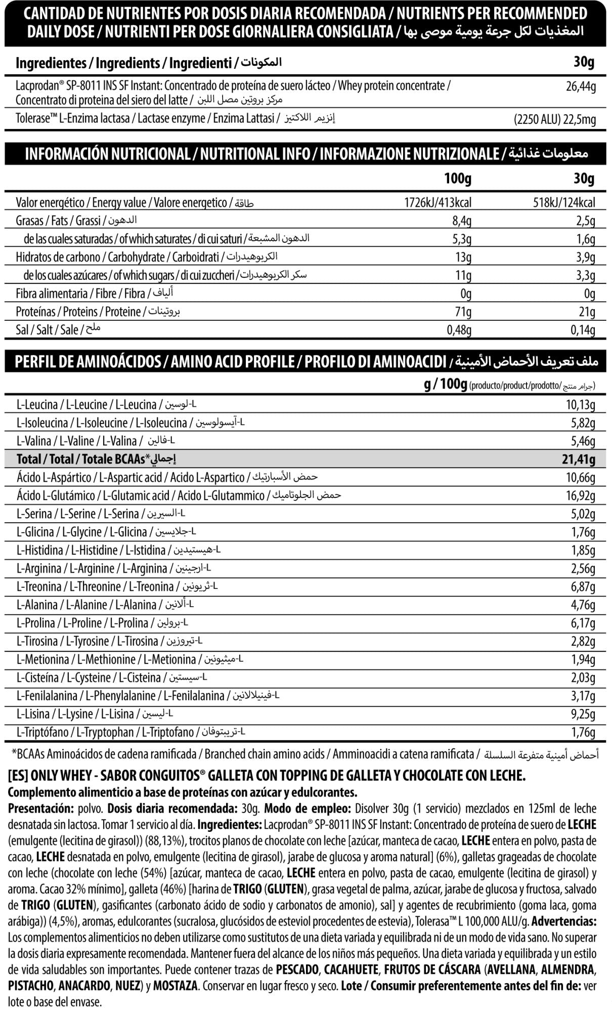 Información nutricional