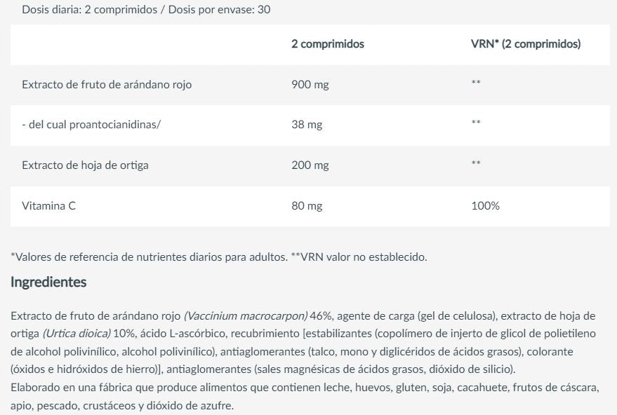 Información nutricional