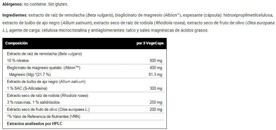 Información nutricional