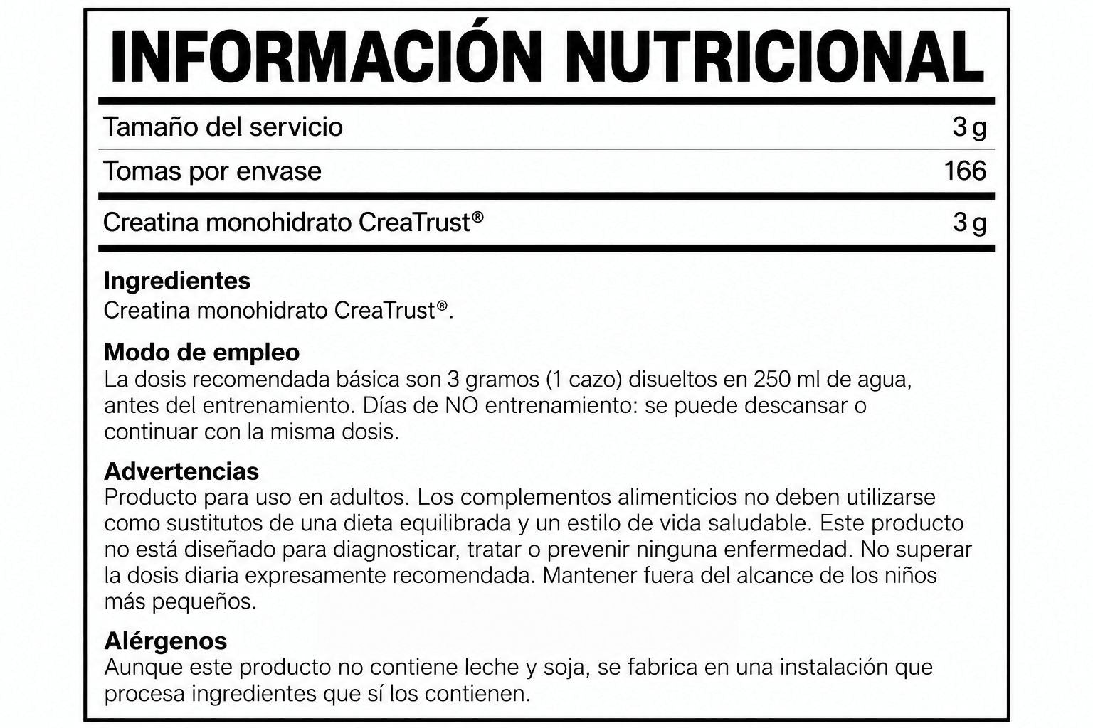 Información nutricional